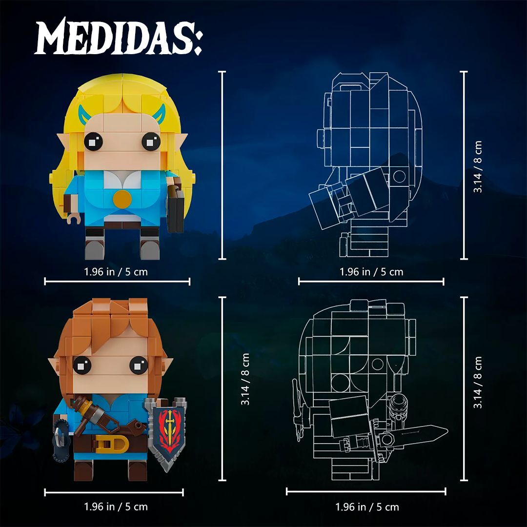 BLOQUES ESTILO LEGO LINK AND ZELDA