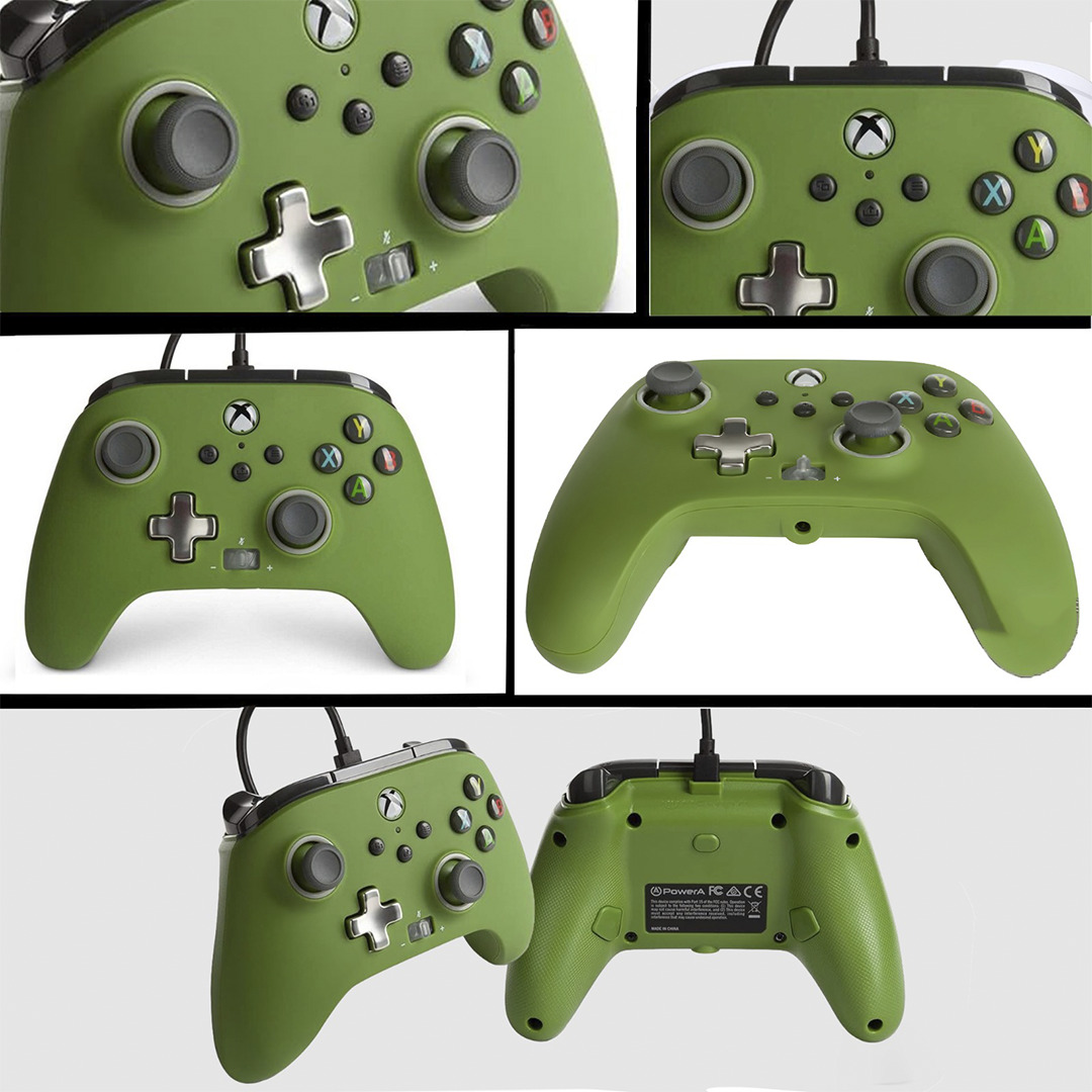 CONTROL VERDE MILITAR ALAMBRICO XBOX SERIES S Y X POWER A 