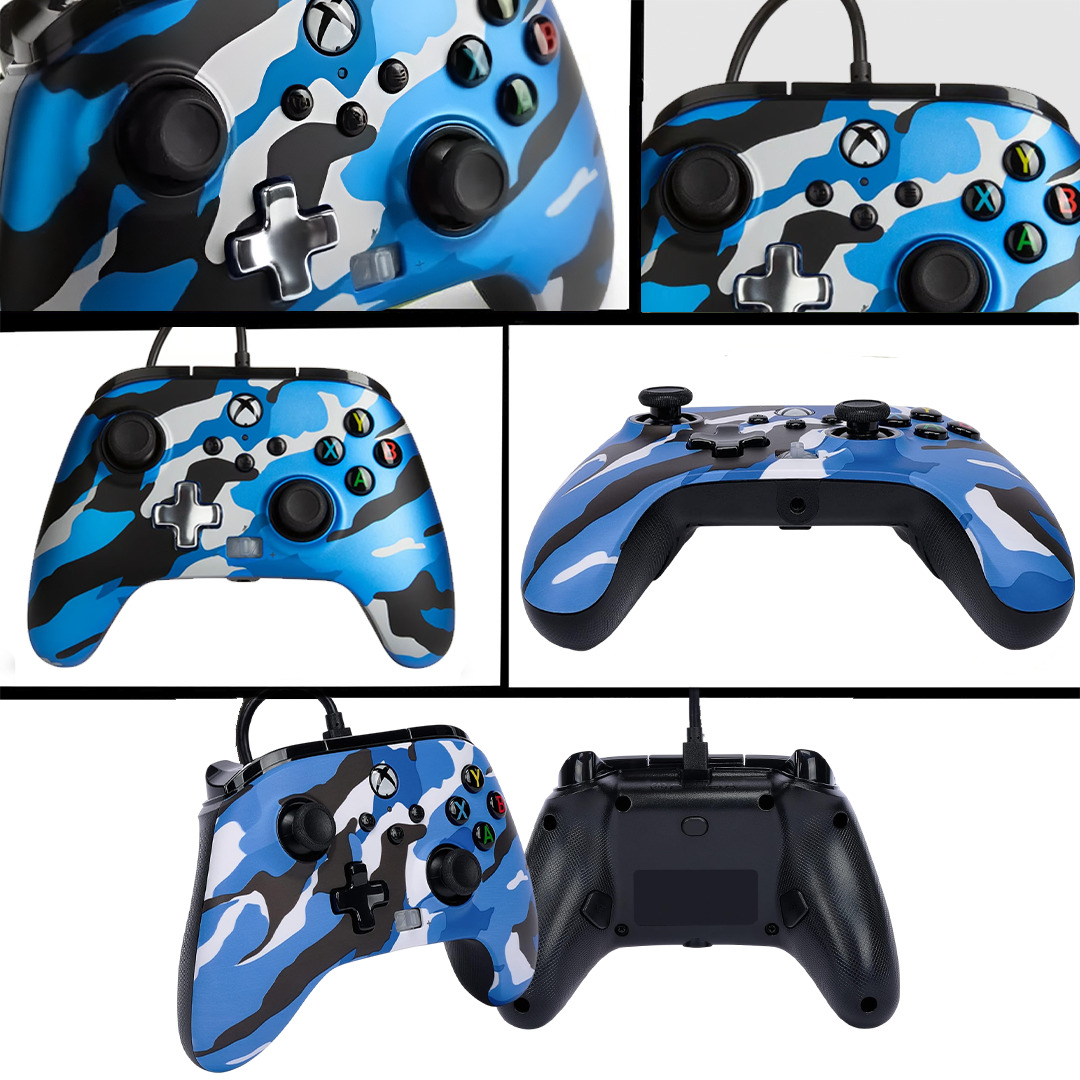 CONTROL BLUE CAMO ALAMBRICO XBOX SERIES S Y X POWER A