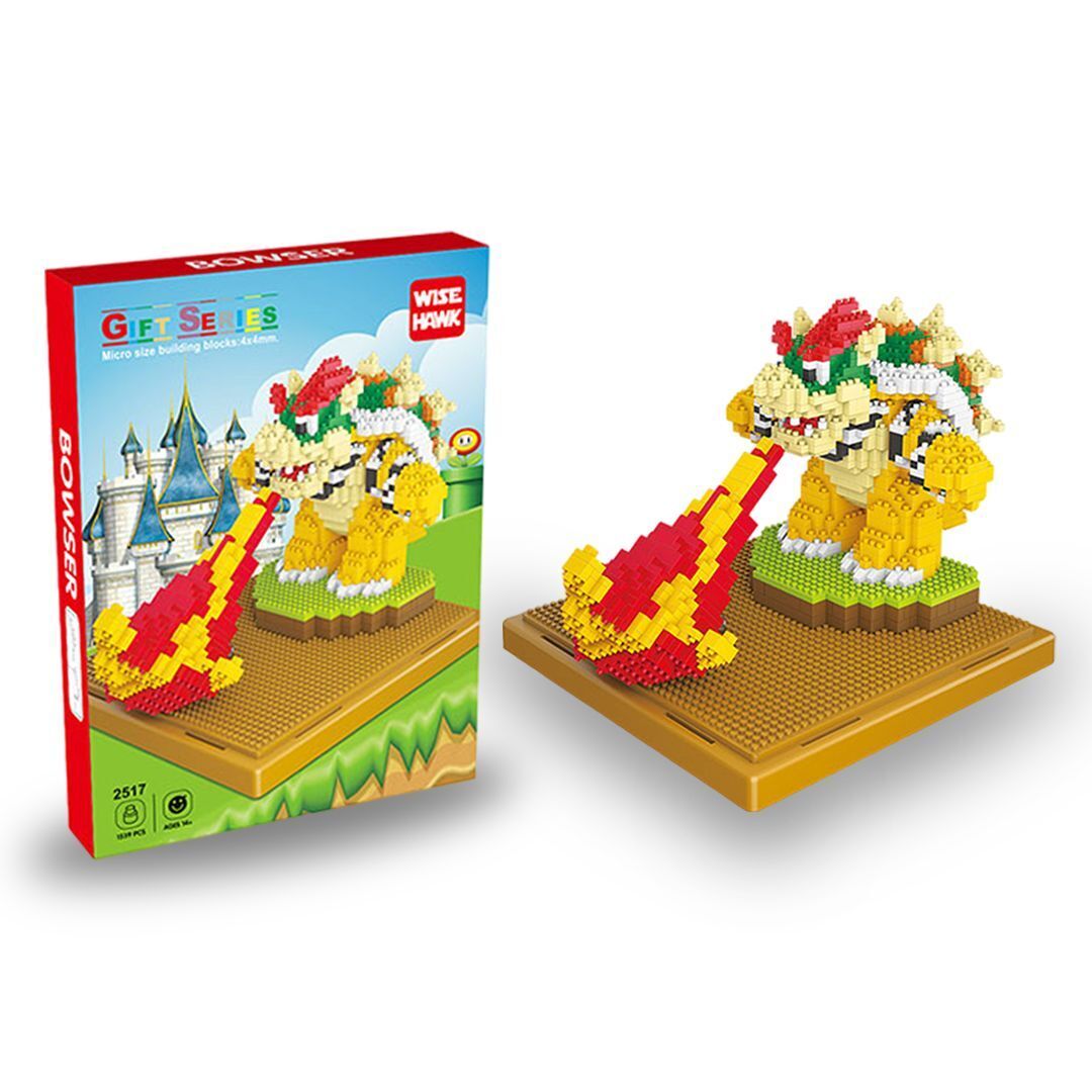 BLOQUES ESTILO LEGO BOWSER EN FUEGO