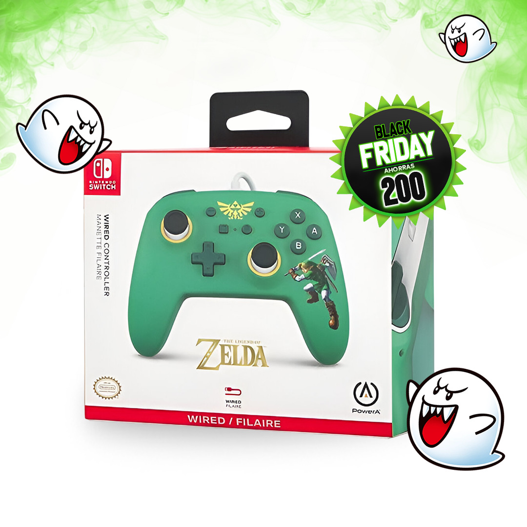 PRO CONTROLLER POWER A THE LEGEND OF ZELDA HYRULE DEFENDER GREEN