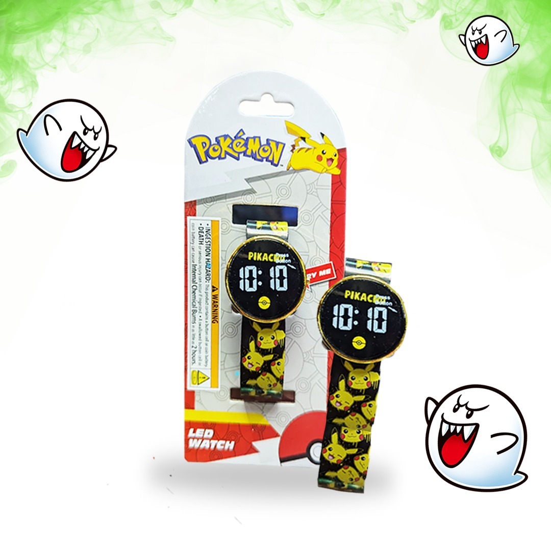 RELOJ CON LUZ LED EDICIÓN POKEMON